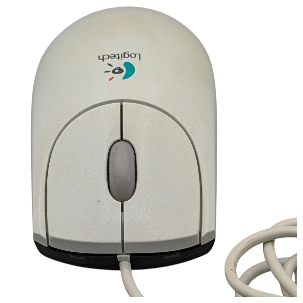 Logitech M-BJ58 USB Optical Mouse Computer PC‎ Wired Scroll Wheel Office Gray